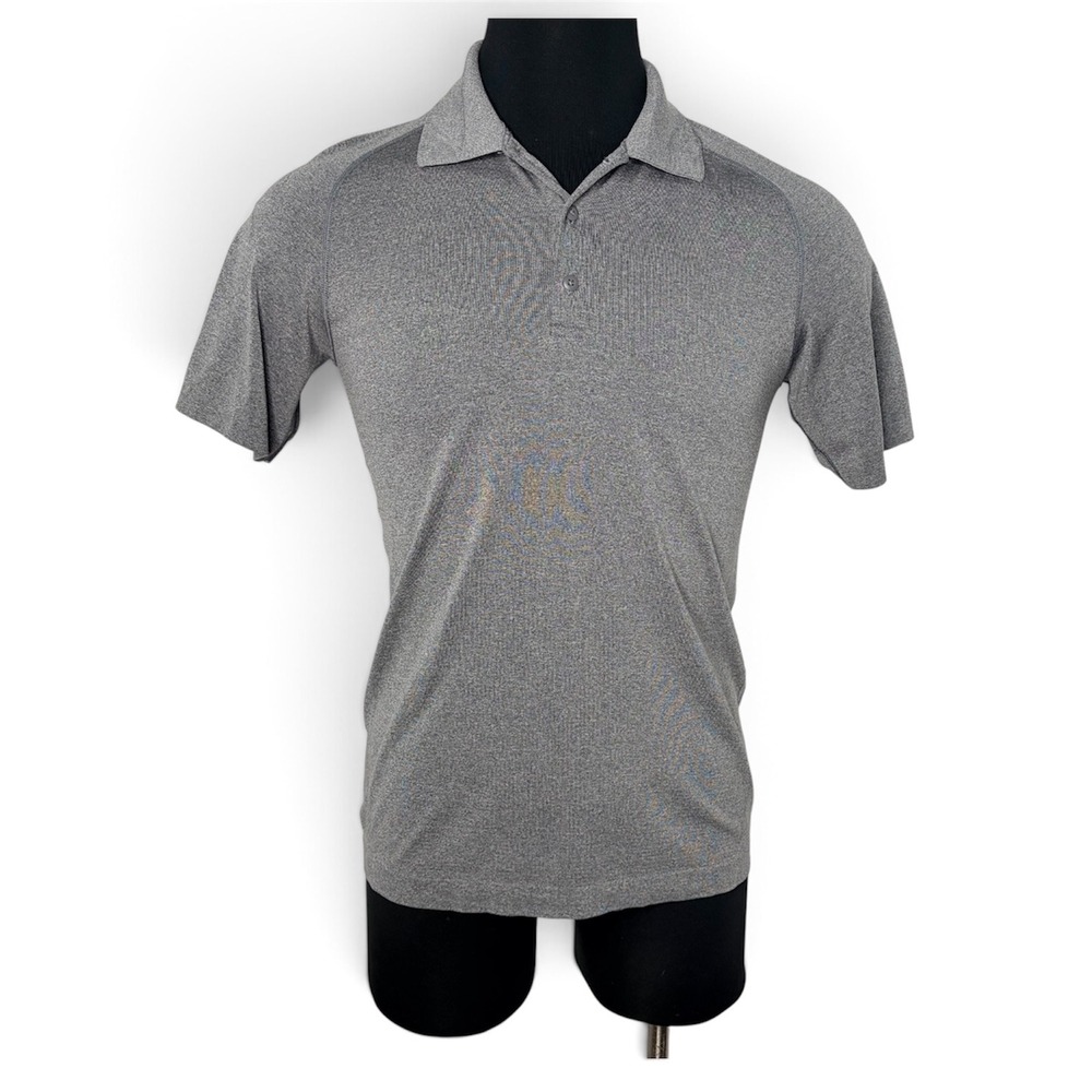 Lululemon Metal Vent Tech Polo 2.0 Men M Slate Gray Silverescent Training Shirt
